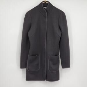 Emanuel Ungaro Wool Longline Jacket Coat Size 8 Women's